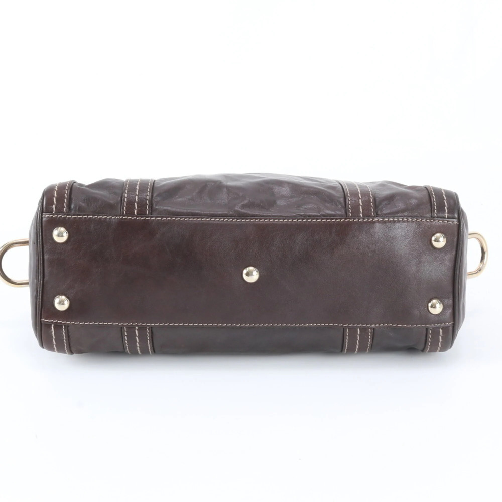 GUCCI Authentic Brown Leather Tote Bag - Picture 6 of 9